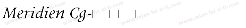Meridien Cg字体转换